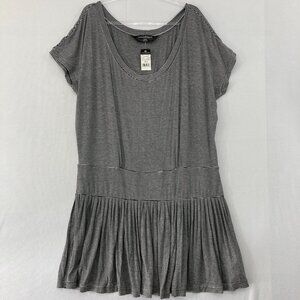 New Norma Kamali Dress size XXL Striped Stretch Knit RaRa Cap-Sleeve Dress